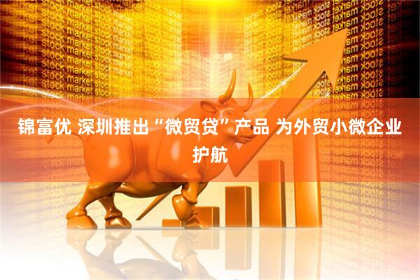 锦富优 深圳推出“微贸贷”产品 为外贸小微企业护航