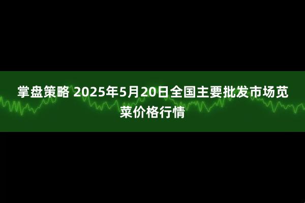 掌盘策略 2025年5月20日全国主要批发市场苋菜价格行情